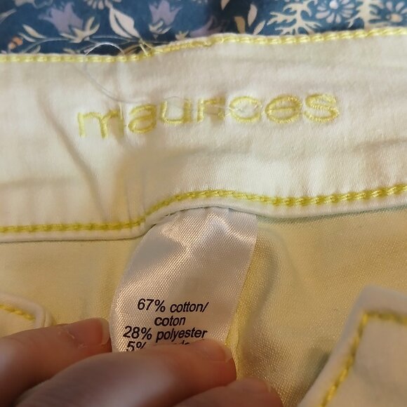 Maurices Neon Yellow Skinny Pants Size Small - Picture 2 of 3